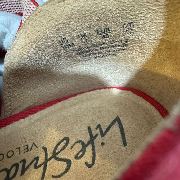 Life Stride Velocity 2.0 Keaton Canvas Espadrille Wedge Sandal Red Size 10M - Picture 11 of 12